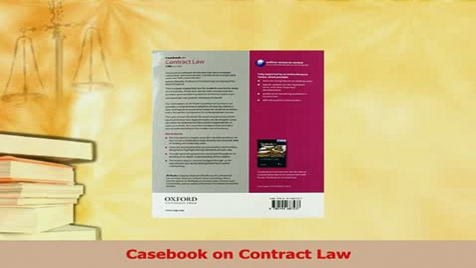 Read  Casebook on Contract Law PDF Online