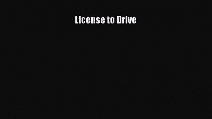 Read License to Drive Ebook