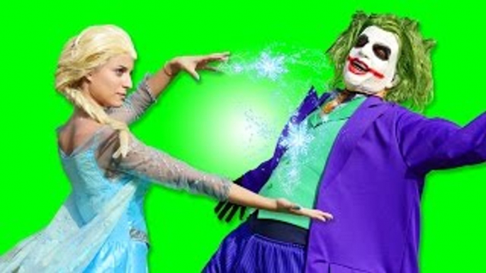 Spiderman vs Frozen Elsa Prank Challenge, Joker Poo and Fart Fun Superheroes Movie In real Life