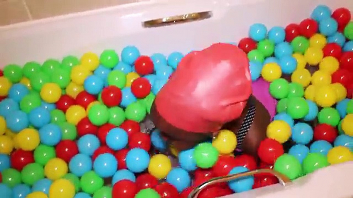 Ball Bath with Bath Ball surprise toys  Ball Pit Balls Bath Time Challenge  Colorful fun Balls