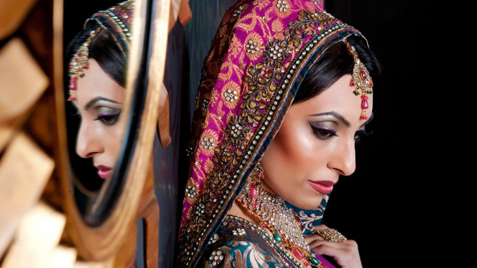 Latest Asian Bridal hair and makeup 2016 - Subtle Taupe Indian Pakistani/ Indian/ Bengali/ Arabic/ Asian Bridal & Hair & Makeup