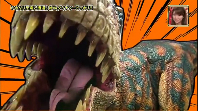 [Full] Hilarious Japanese Dinosaur Prank Japanese man terrified by  dinosaur  on TV show