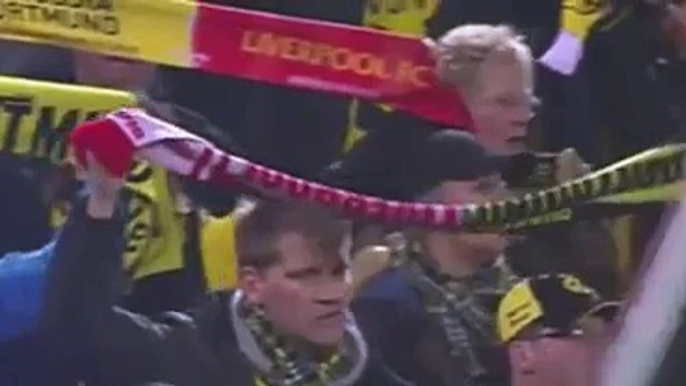 Borussia Dortmund & Liverpool F.C. fans unite for a special rendition of YNWA