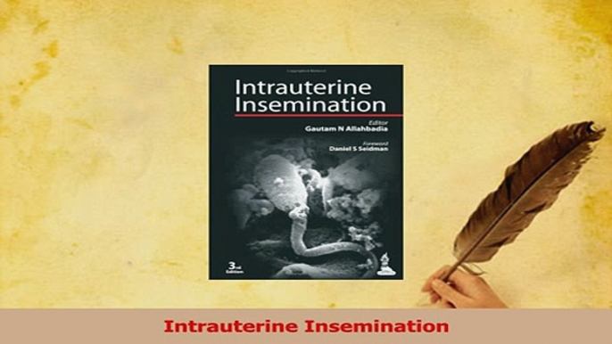 Read  Intrauterine Insemination PDF Free