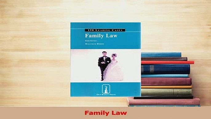 Download  Family Law Ebook Free