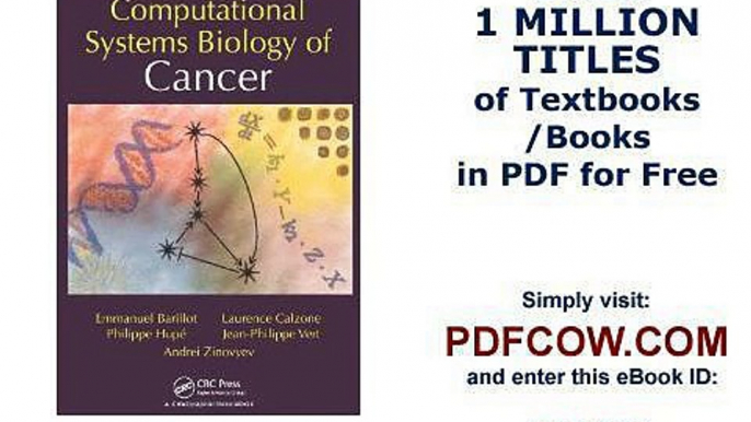 Computational Systems Biology of Cancer Chapman & Hall CRC Mathematical and Computational Biolog