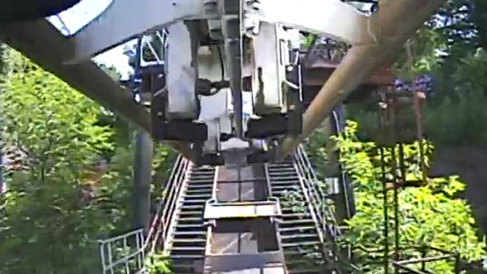 Nemesis Roller Coaster POV Front Seat Alton Towers UK England Inverted B&M Onride