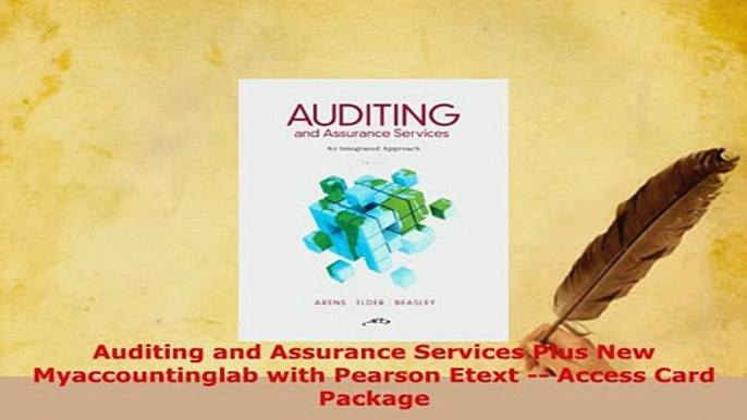 PDF  Auditing and Assurance Services Plus New Myaccountinglab with Pearson Etext  Access Card Read Full Ebook