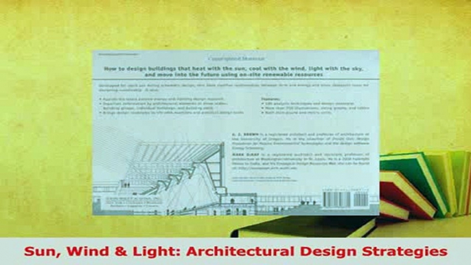 PDF  Sun Wind  Light Architectural Design Strategies Read Online