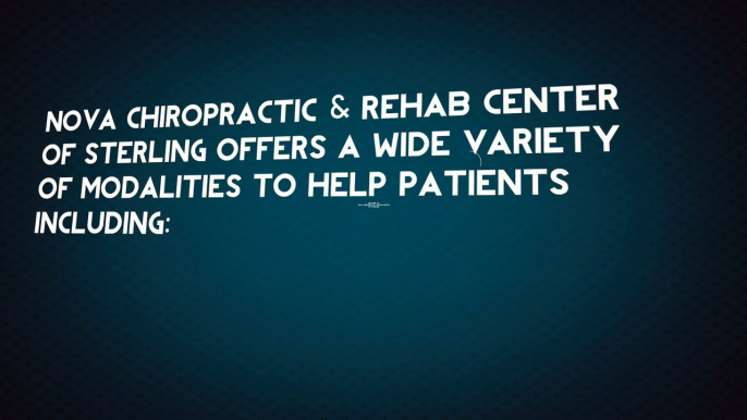 Chiropractor Sterling - NOVA Chiropractic & Rehab Center