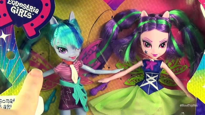 Equestria Girls SONATA DUSK & ARIA BLAZE Rainbow Rocks MLP Dolls! Review by Bins Toy Bin