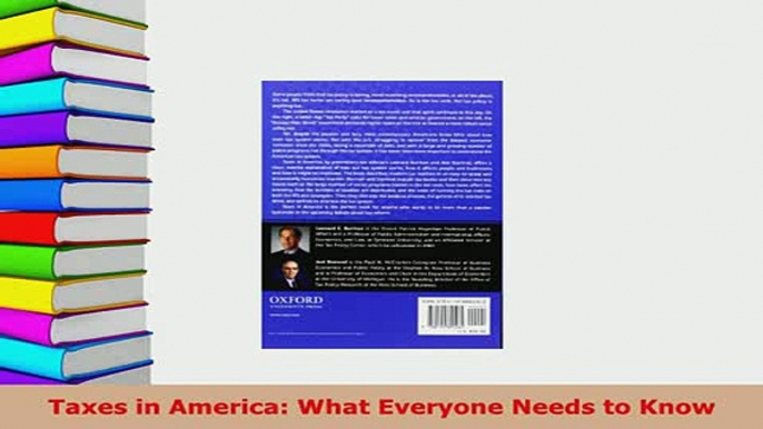 PDF  Taxes in America What Everyone Needs to Know Read Online