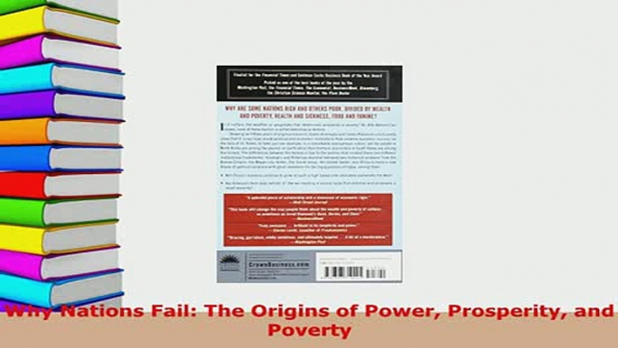 PDF  Why Nations Fail The Origins of Power Prosperity and Poverty Download Online