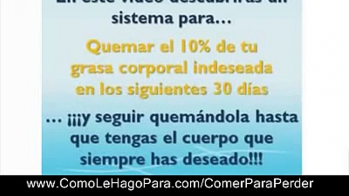 Dieta Para bajar de peso | Programa Para Comer Y Para bajar de peso Rapido