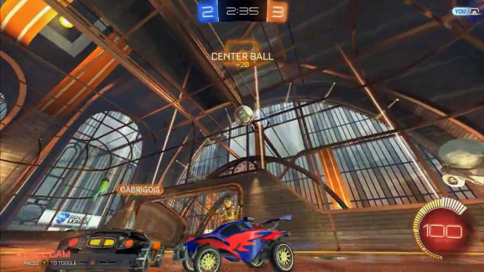 Rocket League- Triple Aerial Hit Goal