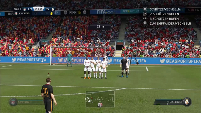 XBox One - Fifa 16 Online Free Kick Goals Wesley Scheijder
