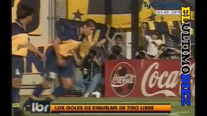 Los goles de Riquelme de tiro libre (Libero)