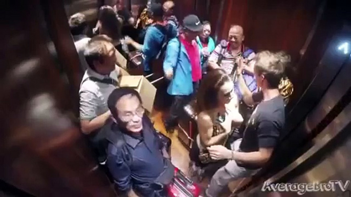 Hot Girl make out in elevator ( gone wild )