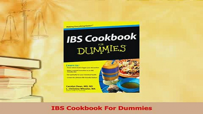 Read  IBS Cookbook For Dummies PDF Online