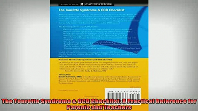 FREE DOWNLOAD  The Tourette Syndrome  OCD Checklist A Practical Reference for Parents and Teachers  FREE BOOOK ONLINE