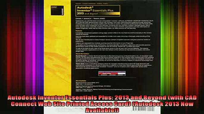 Read  Autodesk Inventor Essentials Plus 2013 and Beyond with CAD Connect Web Site Printed  Full EBook