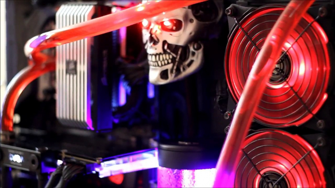 Custom Watercooled Gaming PC Intel 6700K Skylake GTX 980 Ti SLI