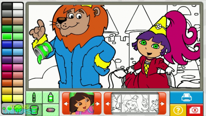 Princess Dora and King Lion Dora the Explorer Episode Nick Jr. Coloring Book Creative for Children