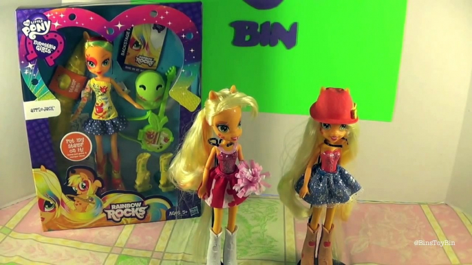 Equestria Girls Rainbow Rocks APPLEJACK My Little Pony Doll Review! by Bins Toy Bin