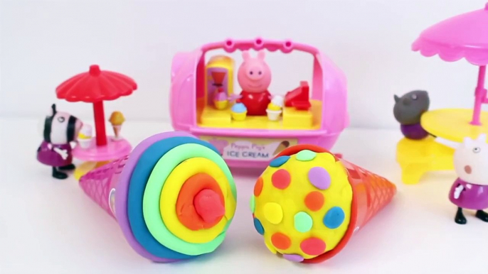 Play Doh Ice Creams Rainbow Ice Cream Peppa Pig Ice Cream Parlor Playset Playdough Toy Videos Part 8