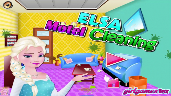 Elsa Motel Cleaning - Frozen Princess Elsa Games for Kids