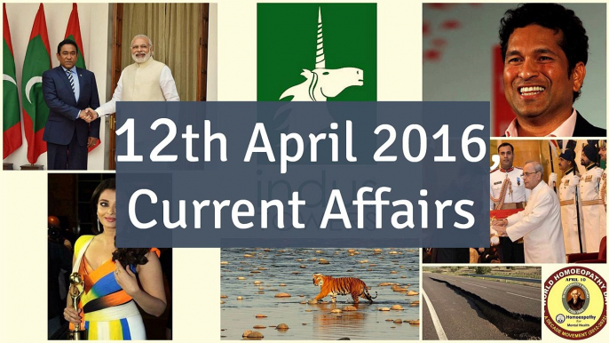 12 April 2016 Current Affairs for Competition Exams