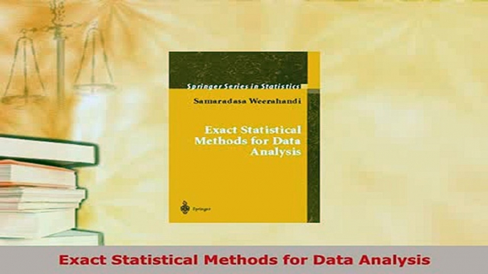 PDF  Exact Statistical Methods for Data Analysis Download Full Ebook