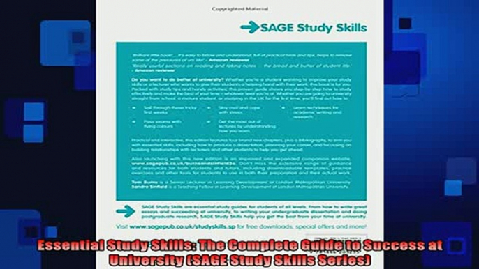 Free PDF Downlaod  Essential Study Skills The Complete Guide to Success at University SAGE Study Skills  DOWNLOAD ONLINE