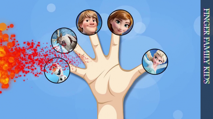 Finger Family Song Disney Frozen Nursery Rhyme - Elsa Anna Kristoff Sven Olaf