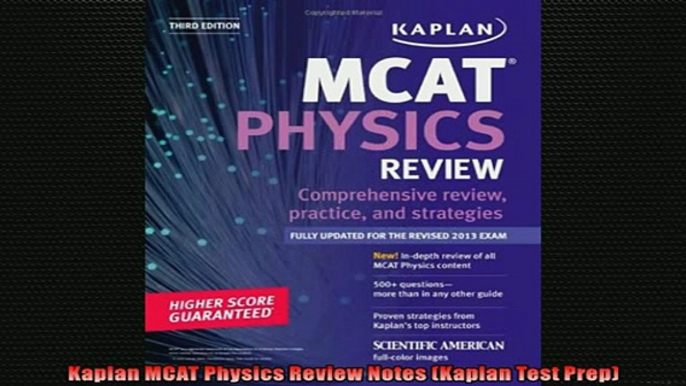 FREE DOWNLOAD  Kaplan MCAT Physics Review Notes Kaplan Test Prep  BOOK ONLINE