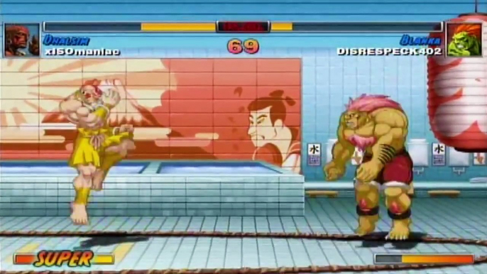 Super Street Fighter II Turbo HD Remix - XBLA - xISOmaniac (Dhalsim) VS. DISRESPECK402 (Blanka)