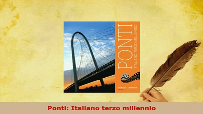 PDF  Ponti Italiano terzo millennio Download Online