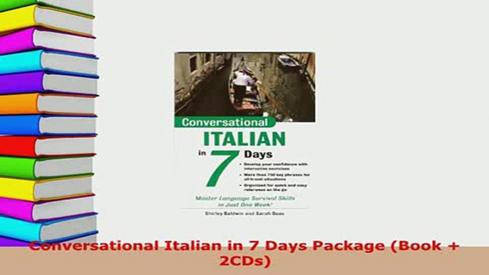 PDF  Conversational Italian in 7 Days Package Book  2CDs Download Full Ebook