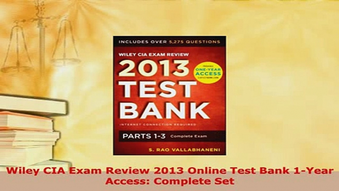 PDF  Wiley CIA Exam Review 2013 Online Test Bank 1Year Access Complete Set Read Online