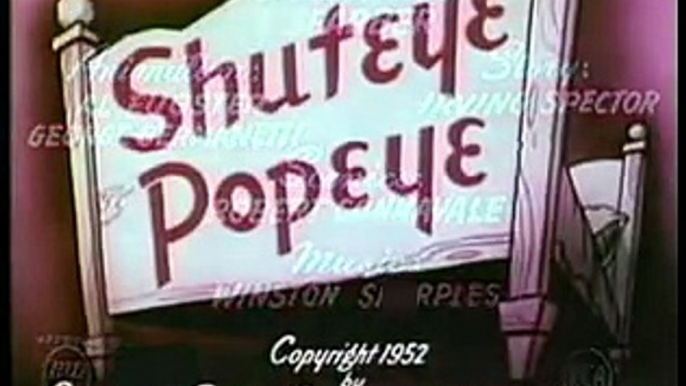 Shuteye Popeye 1952 cartoon