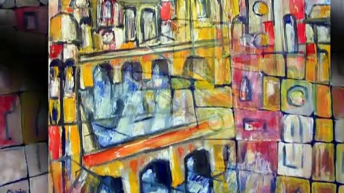 abstract art paintings Abstract Cities by Daniel C. Chiriac fine art