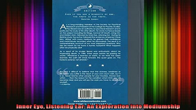 Read  Inner Eye Listening Ear An Exploration into Mediumship  Full EBook