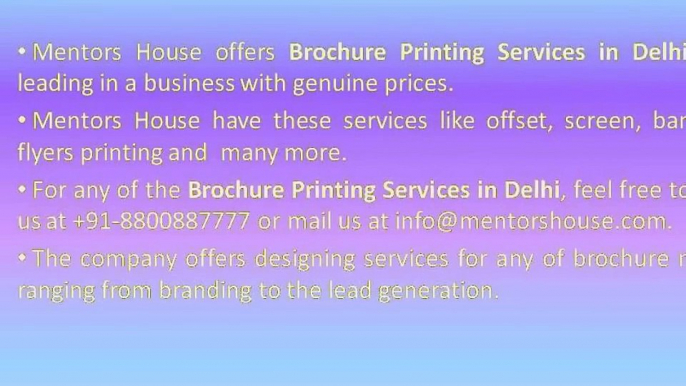 Mentors House - Broucher Printing Services in Delhi