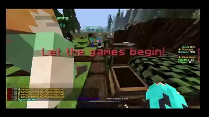 Minecraft Hunger Games #3 Hayvan gibi Şey Yapıyonuz Yaw!