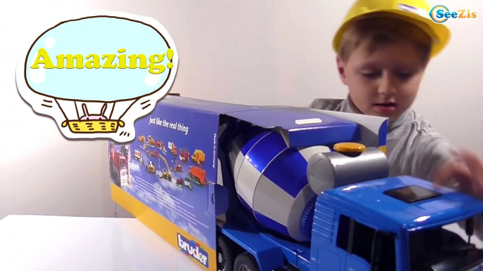 Bruder Concrete Mixer! Video for kids - unboxing toys trucks. Cars Toys Review Episode 3