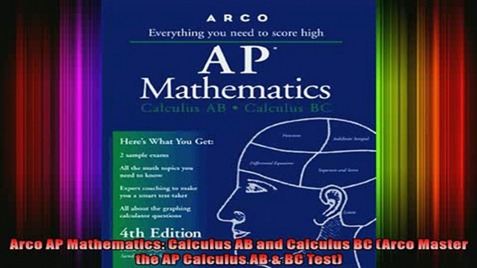 READ book  Arco AP Mathematics Calculus AB and Calculus BC Arco Master the AP Calculus AB  BC Full Free