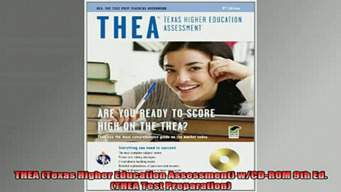 READ book  THEA Texas Higher Education Assessment wCDROM 9th Ed THEA Test Preparation Full EBook