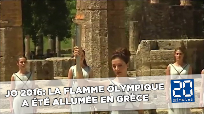 JO 2016: La flamme olympique a été allumée en Grèce