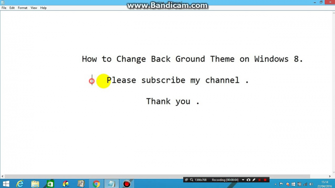 How to Change Back Ground Theme on Windows 8