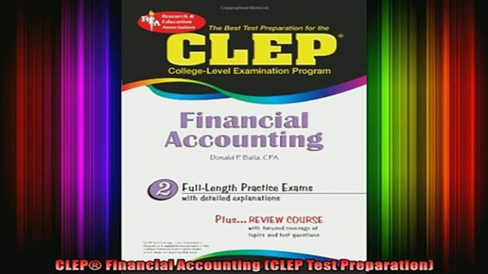 READ Ebooks FREE  CLEP Financial Accounting CLEP Test Preparation Full Free